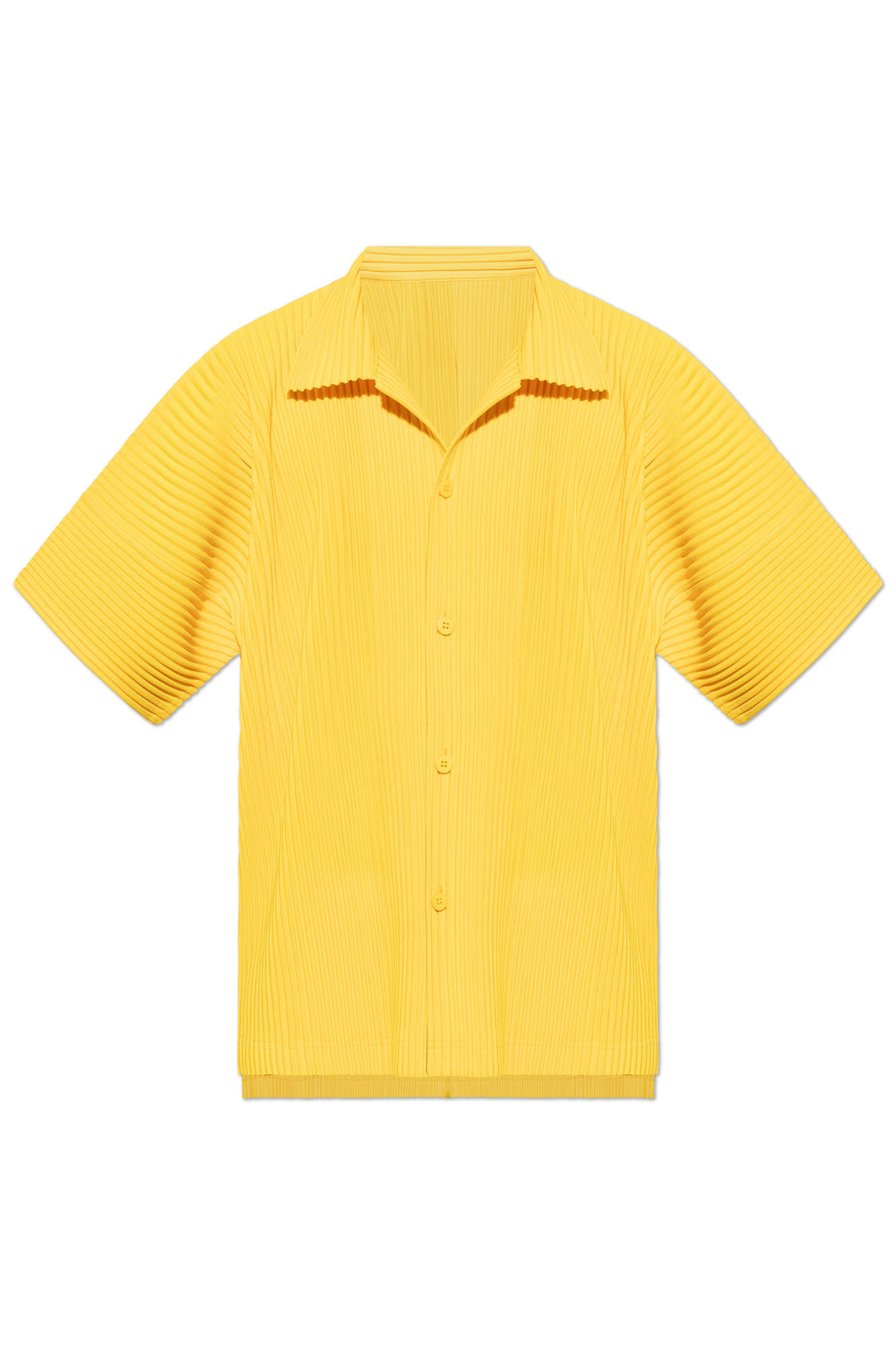 Homme Plissé Issey Miyake Pleated short-sleeve shirt | Men's